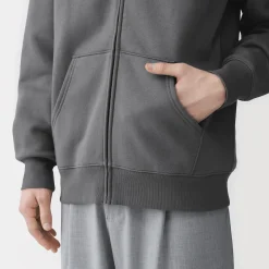 Pulls Et Cardigans|Hoodies Et Sweatshirts^Muji Sweatshirt zippé en coton mélangé à capuche homme