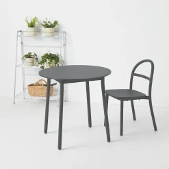 Tables^Muji Table en aluminium - Petite - Gris foncé