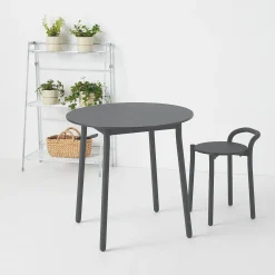 Tables^Muji Table en aluminium - Petite - Gris foncé