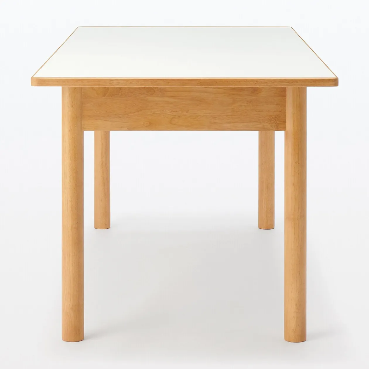 Tables^Muji Table en hévéa avec plateau mélaminé rectangulaire ‐ L