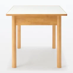 Tables^Muji Table en hévéa avec plateau mélaminé rectangulaire ‐ M