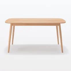 Tables^Muji Table en être massif à pieds arrondis ‐ Moyenne