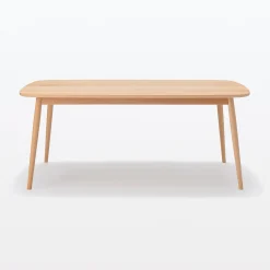 Tables^Muji Table en être massif à pieds arrondis ‐ Grande