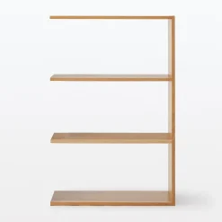 Étagères Modulables En Bois^Muji Étagère additionnelle large en chêne ‐ 3 niveaux (Dont Eco‐part. 1,80 €)