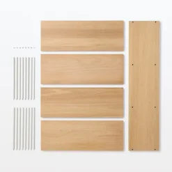 Étagères Modulables En Bois^Muji Étagère additionnelle large en chêne ‐ 3 niveaux (Dont Eco‐part. 1,80 €)