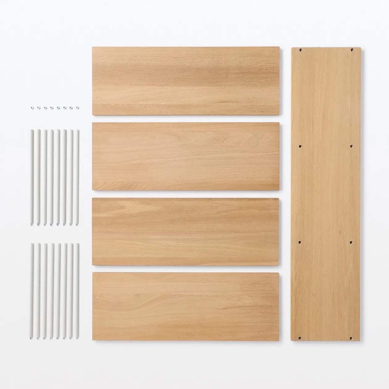 Étagères Modulables En Bois^Muji Étagère additionnelle large en chêne ‐ 3 niveaux (Dont Eco‐part. 1,80 €)