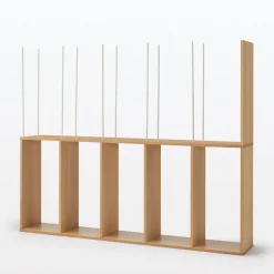 Étagères Modulables En Bois^Muji Étagère additionnelle large en chêne ‐ 5 niveaux (Dont Eco‐part. 2,80 €)