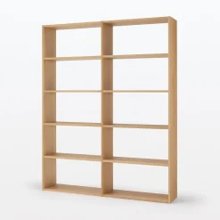 Étagères Modulables En Bois^Muji Étagère additionnelle large en chêne ‐ 5 niveaux (Dont Eco‐part. 2,80 €)