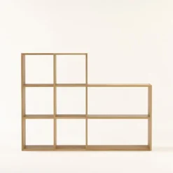Étagères Modulables En Bois^Muji Étagère additionnelle large en chêne ‐ 2 niveaux (Dont Eco‐part. 1,80 €)