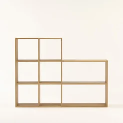 Étagères Modulables En Bois^Muji Étagère additionnelle large en chêne ‐ 2 niveaux (Dont Eco‐part. 1,80 €)