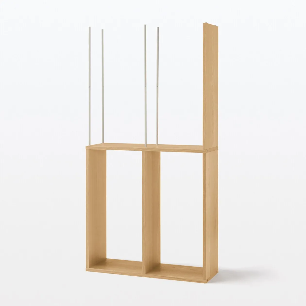 Étagères Modulables En Bois^Muji Étagère additionnelle large en chêne ‐ 2 niveaux (Dont Eco‐part. 1,80 €)