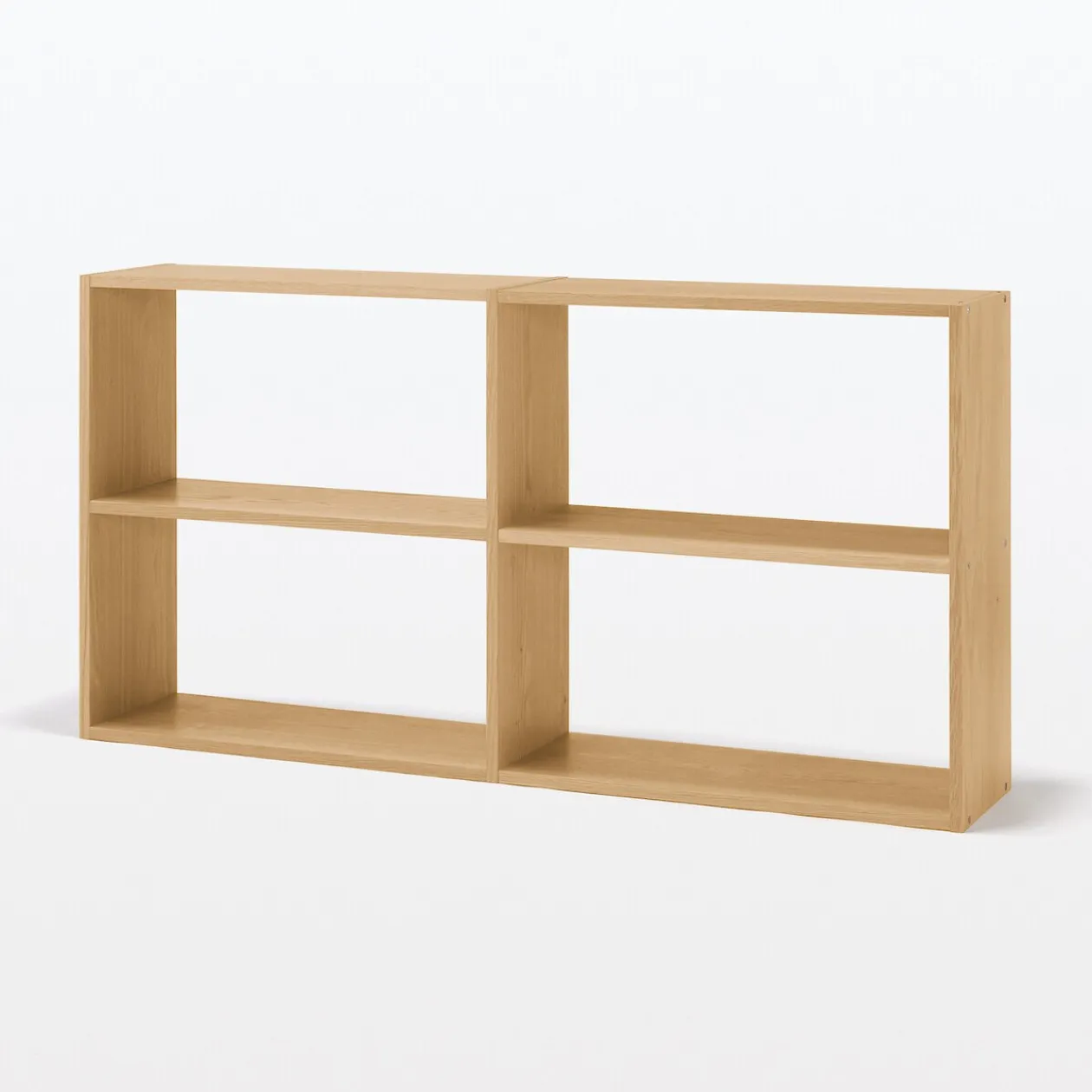 Étagères Modulables En Bois^Muji Étagère additionnelle large en chêne ‐ 2 niveaux (Dont Eco‐part. 1,80 €)