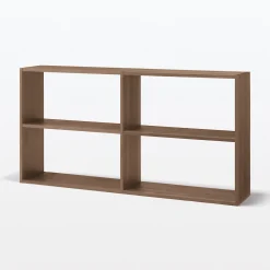 Étagères Modulables En Bois^Muji Étagère additionnelle large en noyer ‐ 2 niveaux (Dont Eco‐part. 1,80 €)