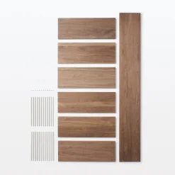Étagères Modulables En Bois^Muji Étagère additionnelle large en noyer ‐ 5 niveaux (Dont Eco‐part. 2,80 €)