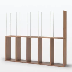 Étagères Modulables En Bois^Muji Étagère additionnelle large en noyer ‐ 5 niveaux (Dont Eco‐part. 2,80 €)