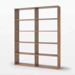 Étagères Modulables En Bois^Muji Étagère additionnelle large en noyer ‐ 5 niveaux (Dont Eco‐part. 2,80 €)