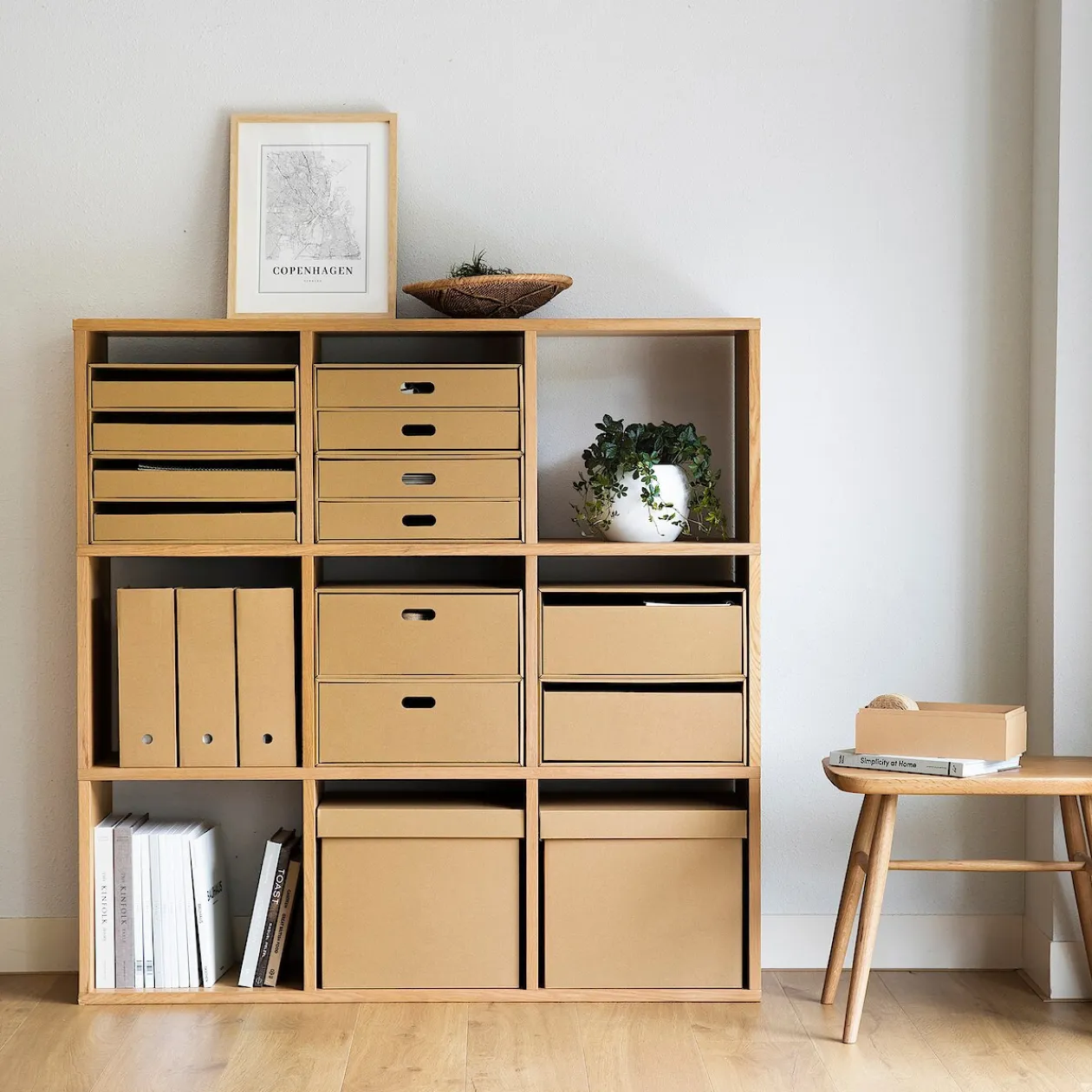 Étagères Modulables En Bois^Muji Étagère additionnelle étroite en chêne ‐ 3 niveaux (Dont Eco‐part. 0,82 €)