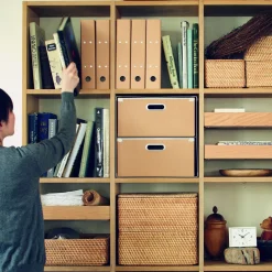 Étagères Modulables En Bois^Muji Étagère additionnelle étroite en chêne ‐ 5 niveaux (Dont Eco‐part. 1,80 €)