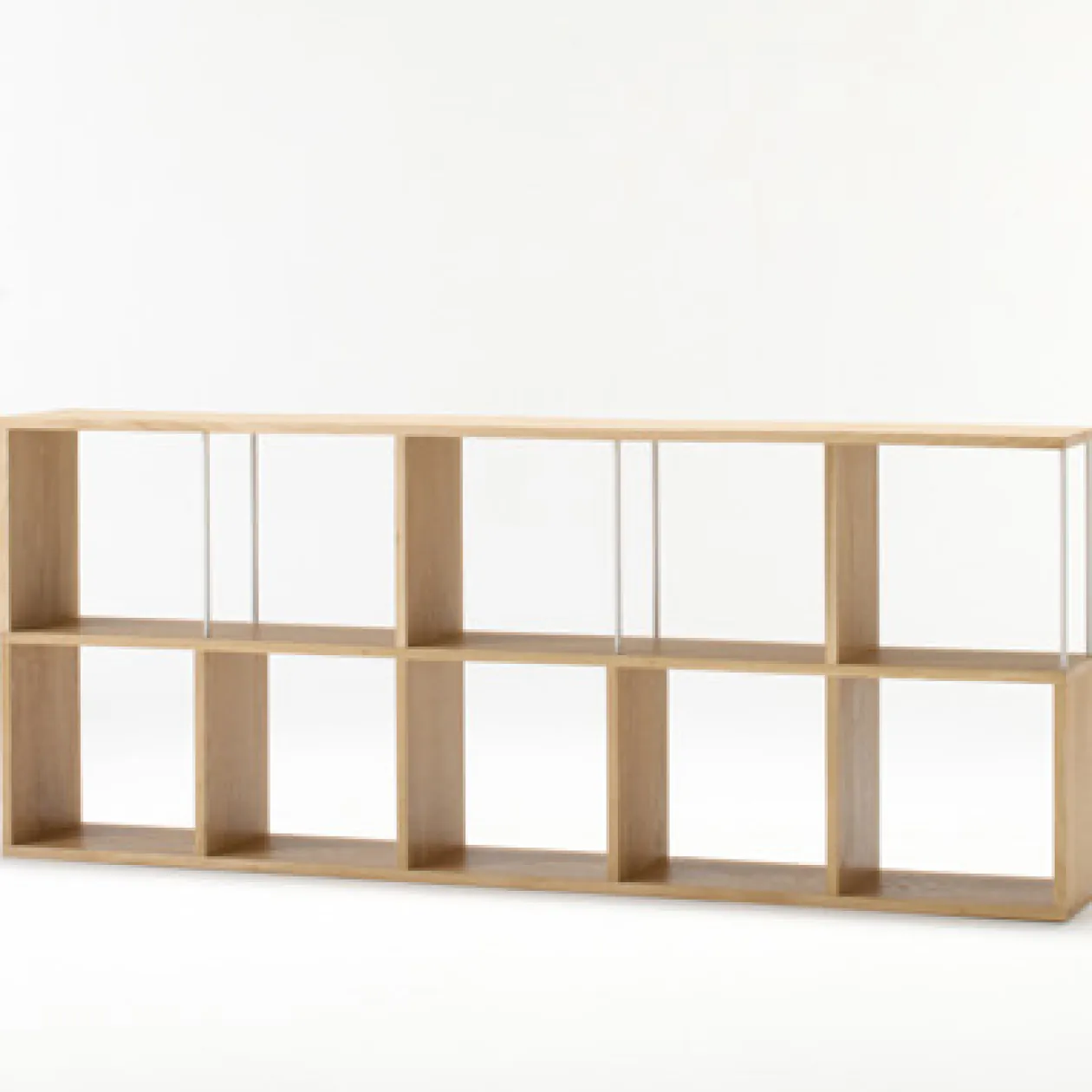 Étagères Modulables En Bois^Muji Étagère additionnelle étroite en chêne ‐ 5 niveaux (Dont Eco‐part. 1,80 €)