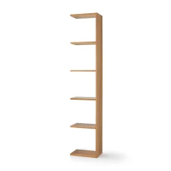 Étagères Modulables En Bois^Muji Étagère additionnelle étroite en chêne ‐ 5 niveaux (Dont Eco‐part. 1,80 €)