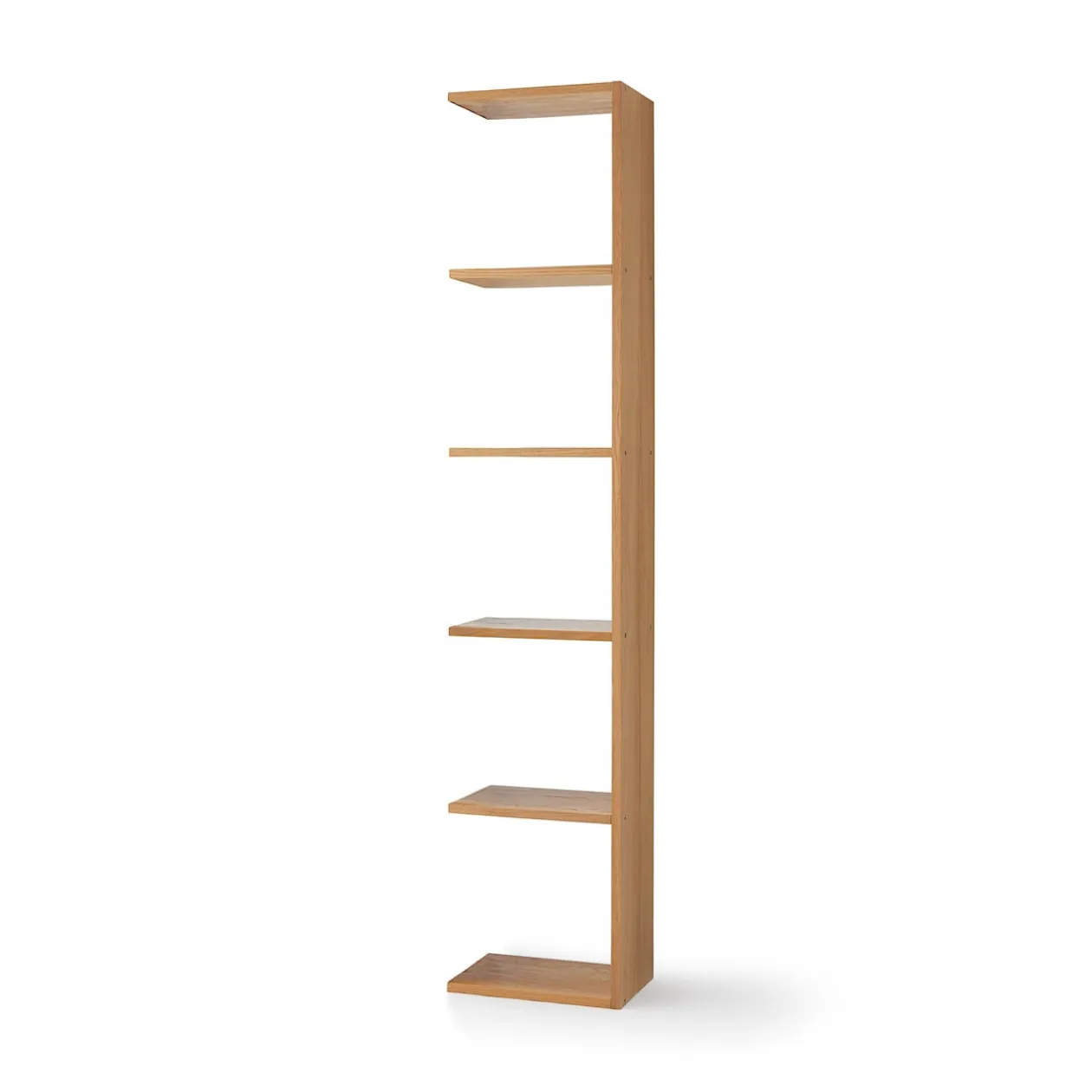 Étagères Modulables En Bois^Muji Étagère additionnelle étroite en chêne ‐ 5 niveaux (Dont Eco‐part. 1,80 €)