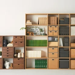 Étagères Modulables En Bois^Muji Étagère additionnelle étroite en noyer ‐ 3 niveaux (Dont Eco‐part. 1,80 €)