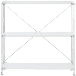 Étagères En Pin Et En Acier^Muji Étagère en acier gris clair - Large, petite