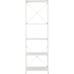 Étagères En Pin Et En Acier^Muji Étagère en acier gris clair - Étroite, grande