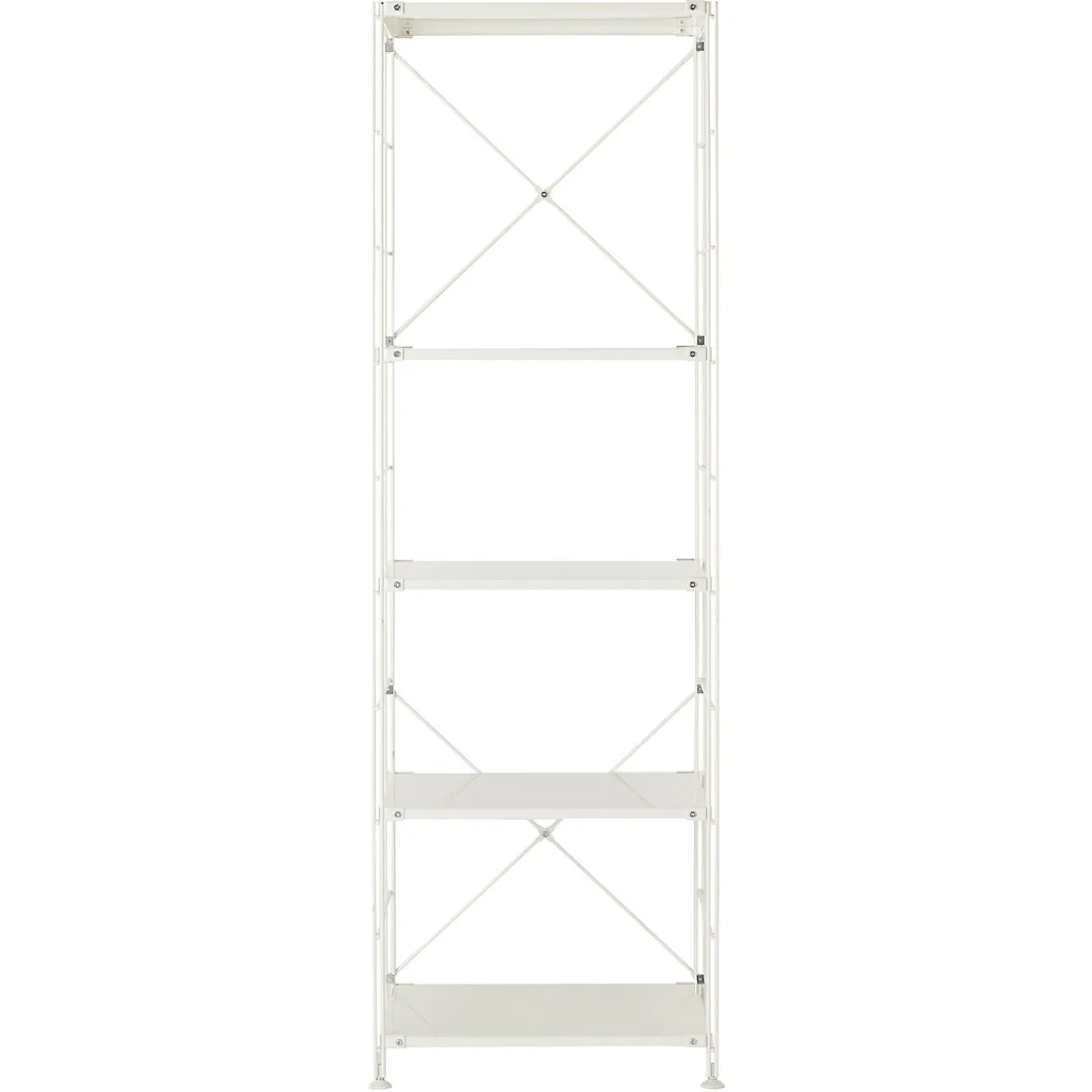 Étagères En Pin Et En Acier^Muji Étagère en acier gris clair - Étroite, grande