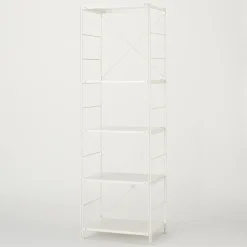 Étagères En Pin Et En Acier^Muji Étagère en acier gris clair - Étroite, grande