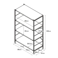 Étagères En Pin Et En Acier^Muji Étagère en acier gris clair - Large, moyenne