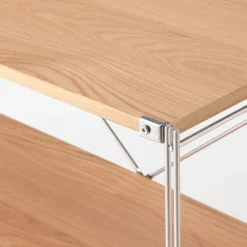 Étagères En Pin Et En Acier^Muji Étagère en acier inoxydable plaqué chêne (Dont Eco‐part. 3,90 €) 8061