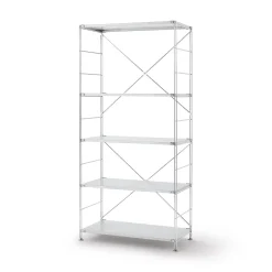 Étagères En Pin Et En Acier^Muji Étagère en acier inoxydable ‐ Large ‐ Grande (Dont Eco‐part. 1,80 €)