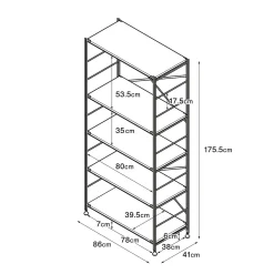 Étagères En Pin Et En Acier^Muji Étagère en acier inoxydable ‐ Large ‐ Grande (Dont Eco‐part. 1,80 €)