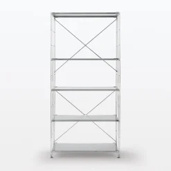 Étagères En Pin Et En Acier^Muji Étagère en acier inoxydable ‐ Large ‐ Grande (Dont Eco‐part. 1,80 €)