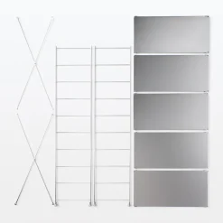 Étagères En Pin Et En Acier^Muji Étagère en acier inoxydable ‐ Large ‐ Grande (Dont Eco‐part. 1,80 €)