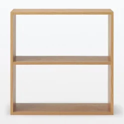 Étagères Modulables En Bois^Muji Étagère large en chêne ‐ 2 niveaux (Dont Eco‐part. 1,80€)
