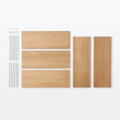 Étagères Modulables En Bois^Muji Étagère large en chêne ‐ 2 niveaux (Dont Eco‐part. 1,80€)