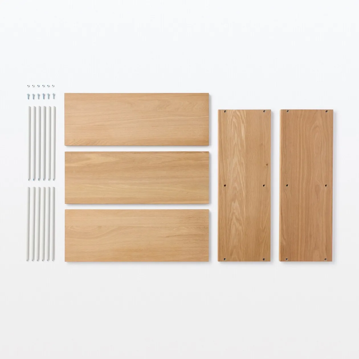 Étagères Modulables En Bois^Muji Étagère large en chêne ‐ 2 niveaux (Dont Eco‐part. 1,80€)