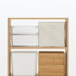 Étagères Modulables En Bois^Muji Étagère large en chêne ‐ 2 niveaux (Dont Eco‐part. 1,80€)