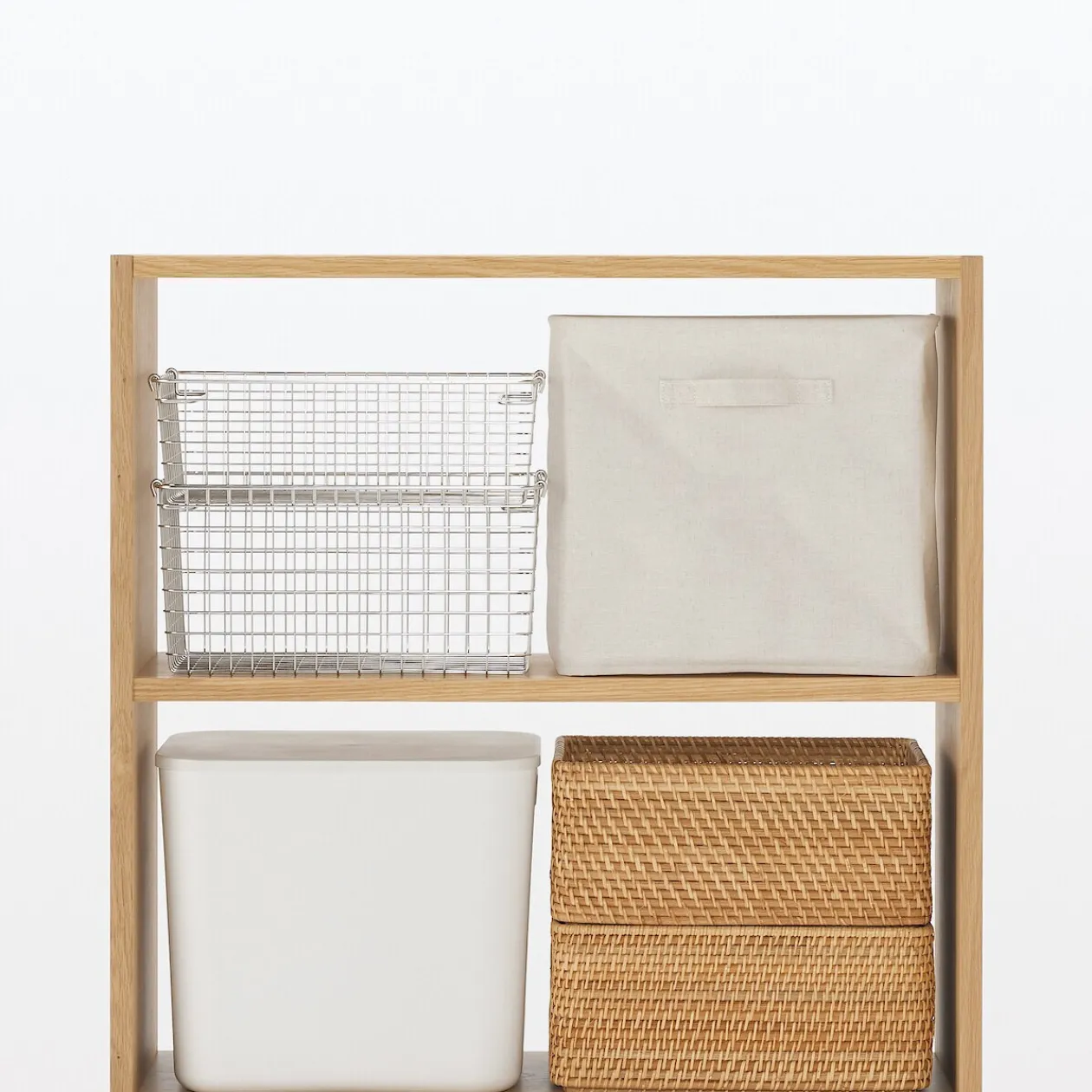 Étagères Modulables En Bois^Muji Étagère large en chêne ‐ 3 niveaux (Dont Eco‐part. 1,80 €)