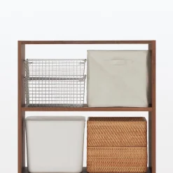 Étagères Modulables En Bois^Muji Étagère large en noyer ‐ 3 niveaux (Dont Eco‐part. 1,80 €)