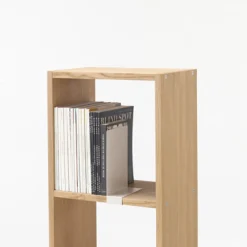 Étagères Modulables En Bois^Muji Étagère étroite en chêne ‐ 2 niveaux (Dont Eco‐part. 0,82 €)