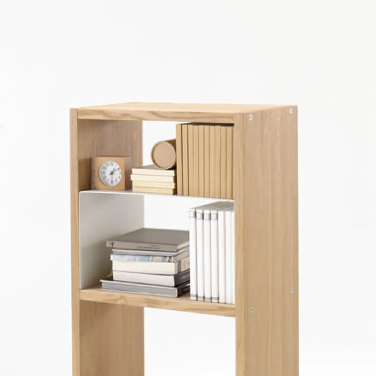 Étagères Modulables En Bois^Muji Étagère étroite en chêne ‐ 2 niveaux (Dont Eco‐part. 0,82 €)