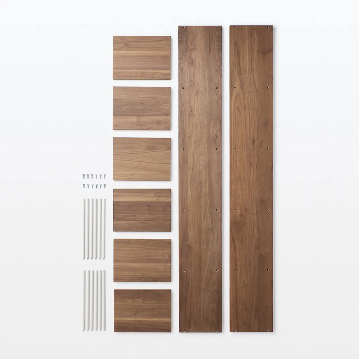 Étagères Modulables En Bois^Muji Étagère étroite en noyer ‐ 5 niveaux (Dont Eco‐part. 2,80 €)