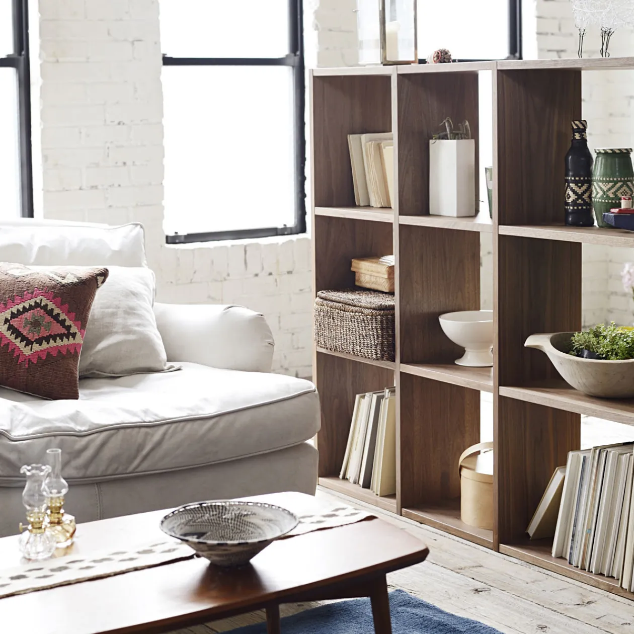 Étagères Modulables En Bois^Muji Étagère étroite en noyer ‐ 3 niveaux (Dont Eco‐part. 1,80 €)