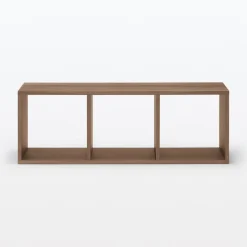 Étagères Modulables En Bois^Muji Étagère étroite en noyer ‐ 3 niveaux (Dont Eco‐part. 1,80 €)