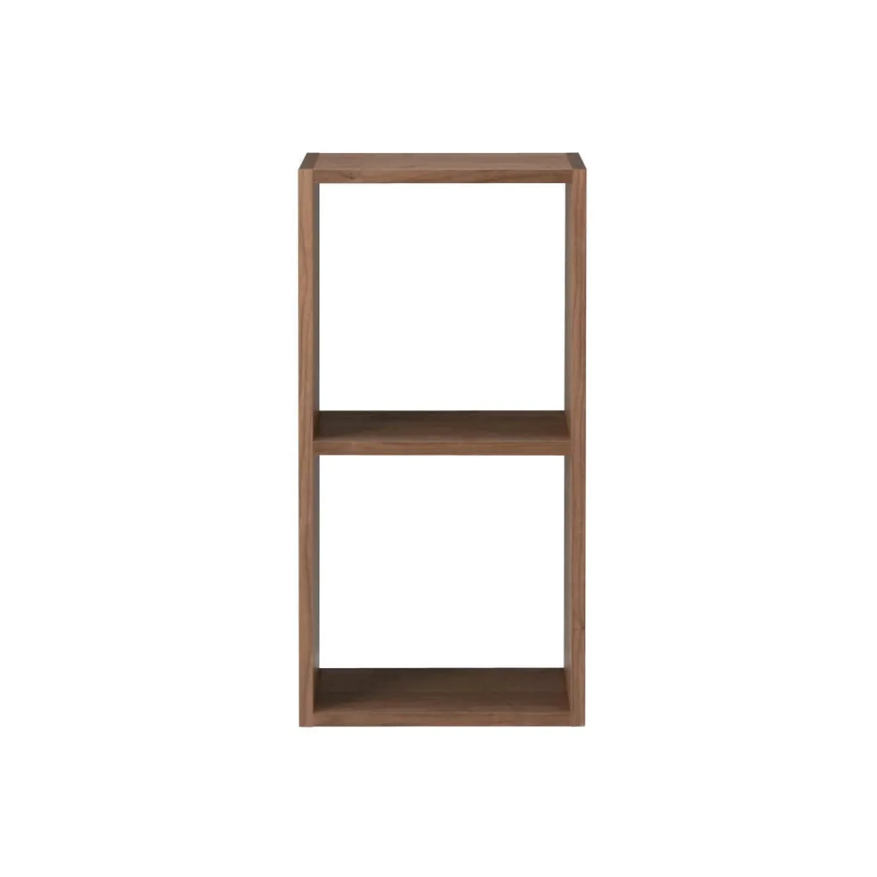 Étagères Modulables En Bois^Muji Étagère étroite en noyer ‐ 2 niveaux (Dont Eco‐part. 0,82 €)