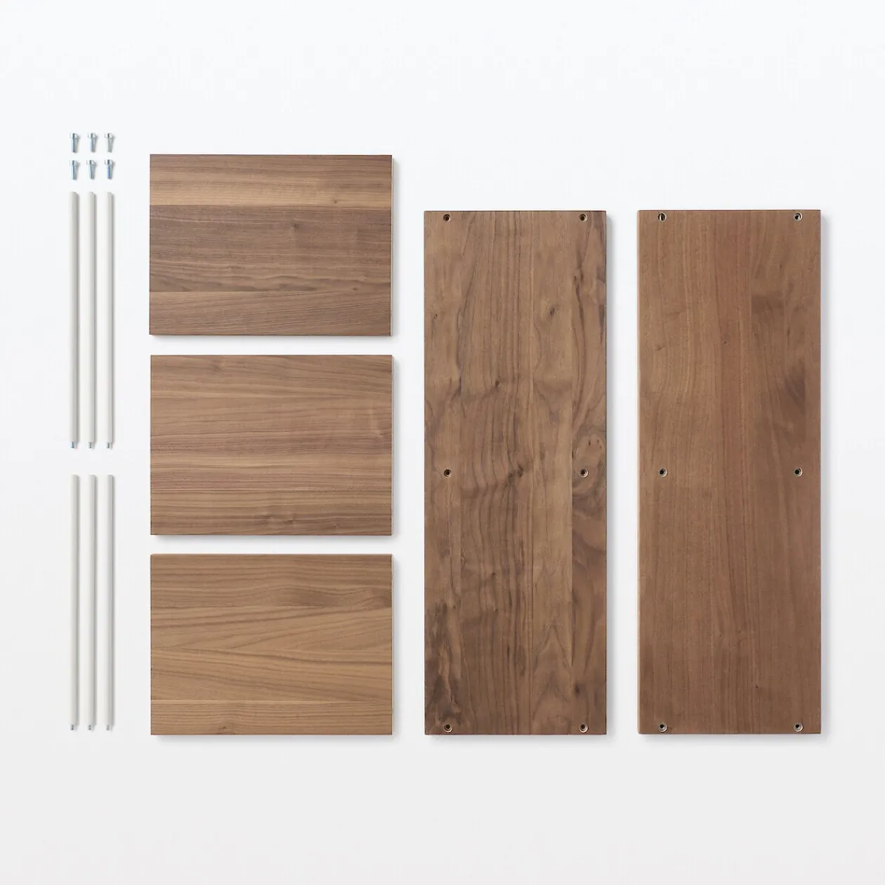 Étagères Modulables En Bois^Muji Étagère étroite en noyer ‐ 2 niveaux (Dont Eco‐part. 0,82 €)