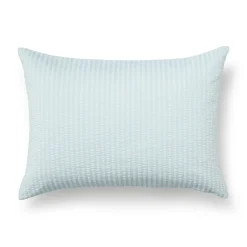 Draps De Lit^Muji Taie d'oreiller en coton Seersucker 65 x 65 cm